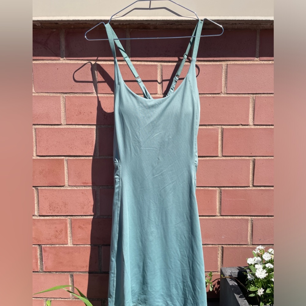 Athleisure Sage Green Tank Tennis Flare Dress - Comfortable & Stylish